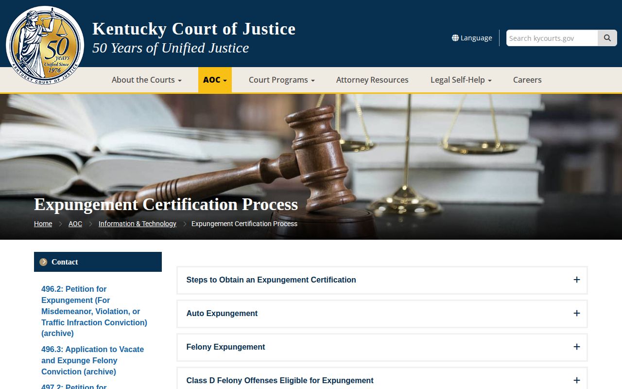 Kentucky expungement process affecting Caldwell County release records